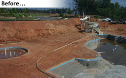 Outdoor Residential Pool at The Woodlands During Construction