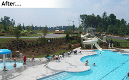 Outdoor Residential Pool at The Woodlands After Completion