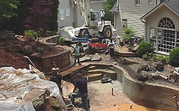 At work on residential project